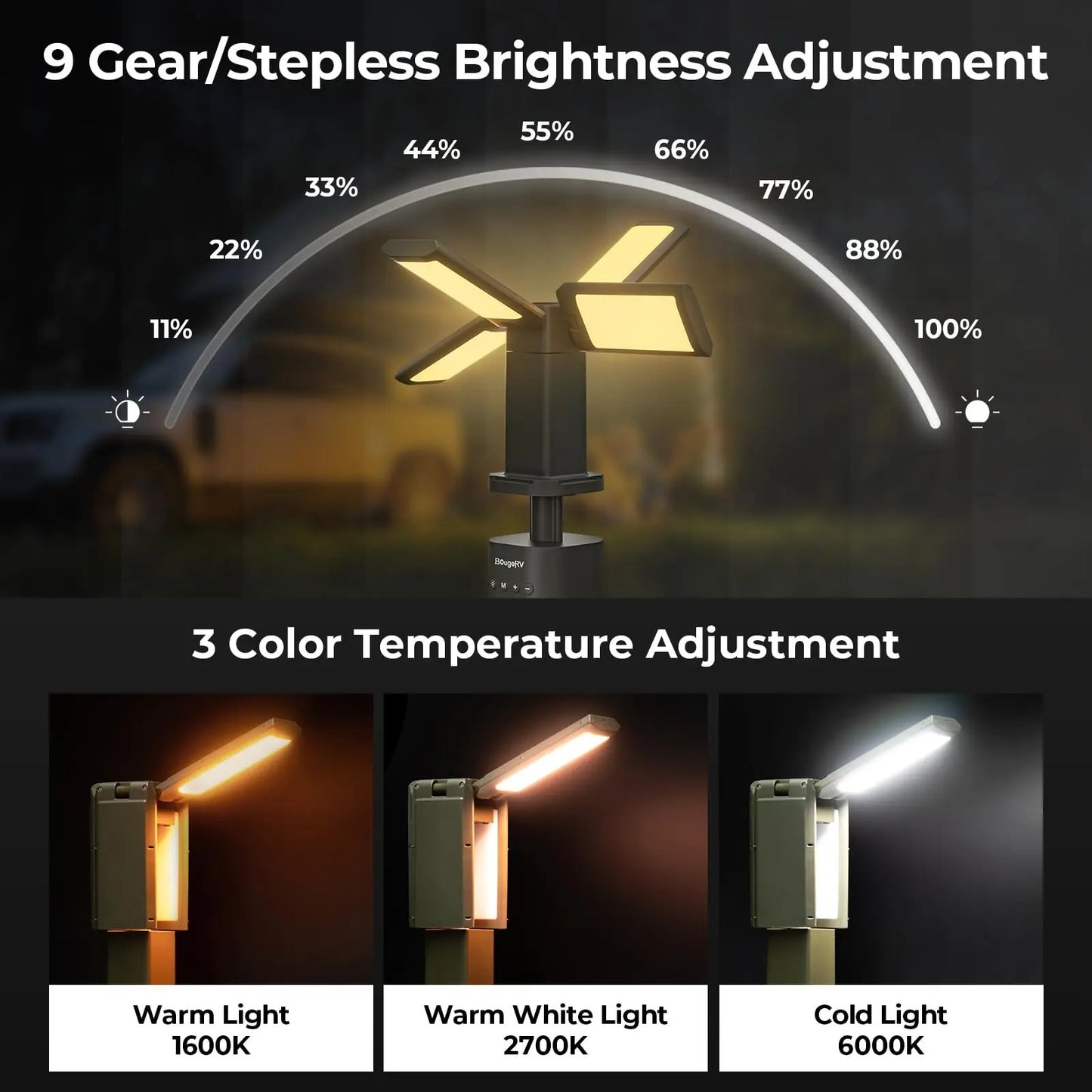 GoCamping Telescopic Camping Light Rechargeable