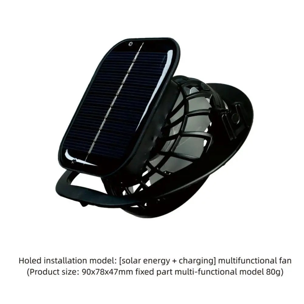 GoCamping UPF 50+ Solar Fan Sun Hat – Wide Brim Bucket Hat with Dual Fans