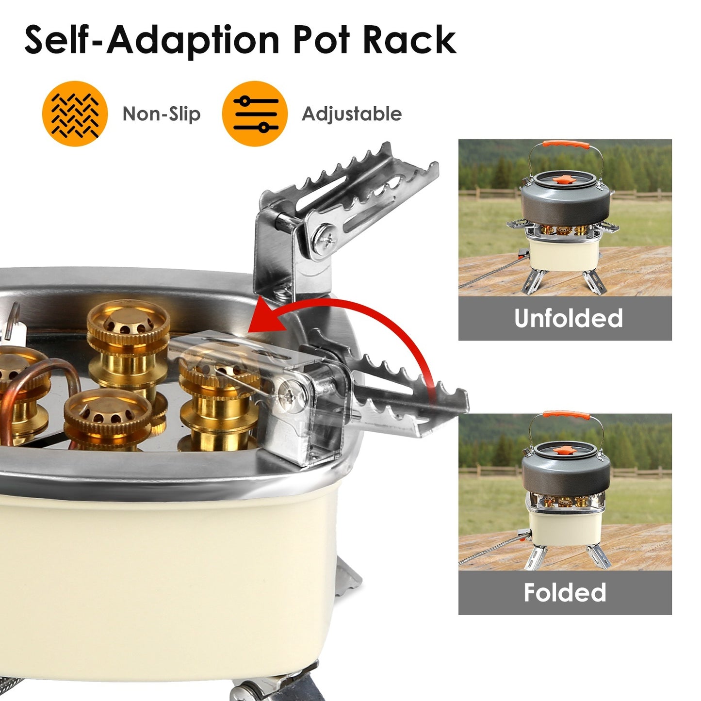 GoCamping 13000W Portable Windproof Camping Stove Five-head