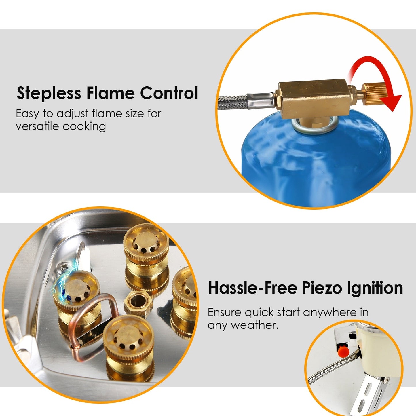 GoCamping 13000W Portable Windproof Camping Stove Five-head