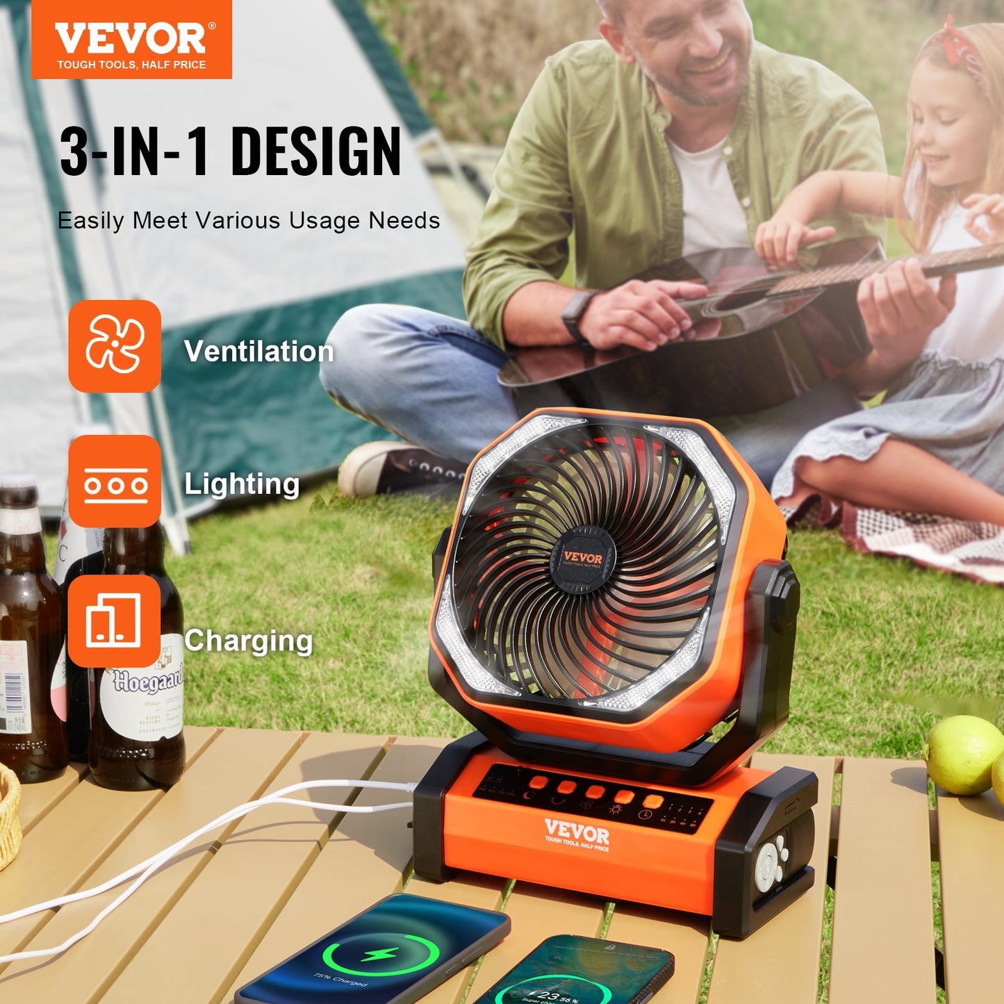 GoCamping USB Portable Fan VEVOR