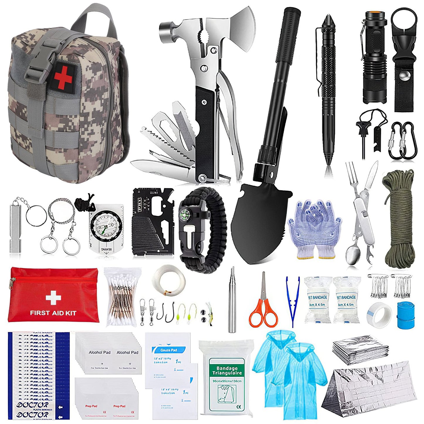 GoCamping 125Pcs Professional Emergency Survival Gear