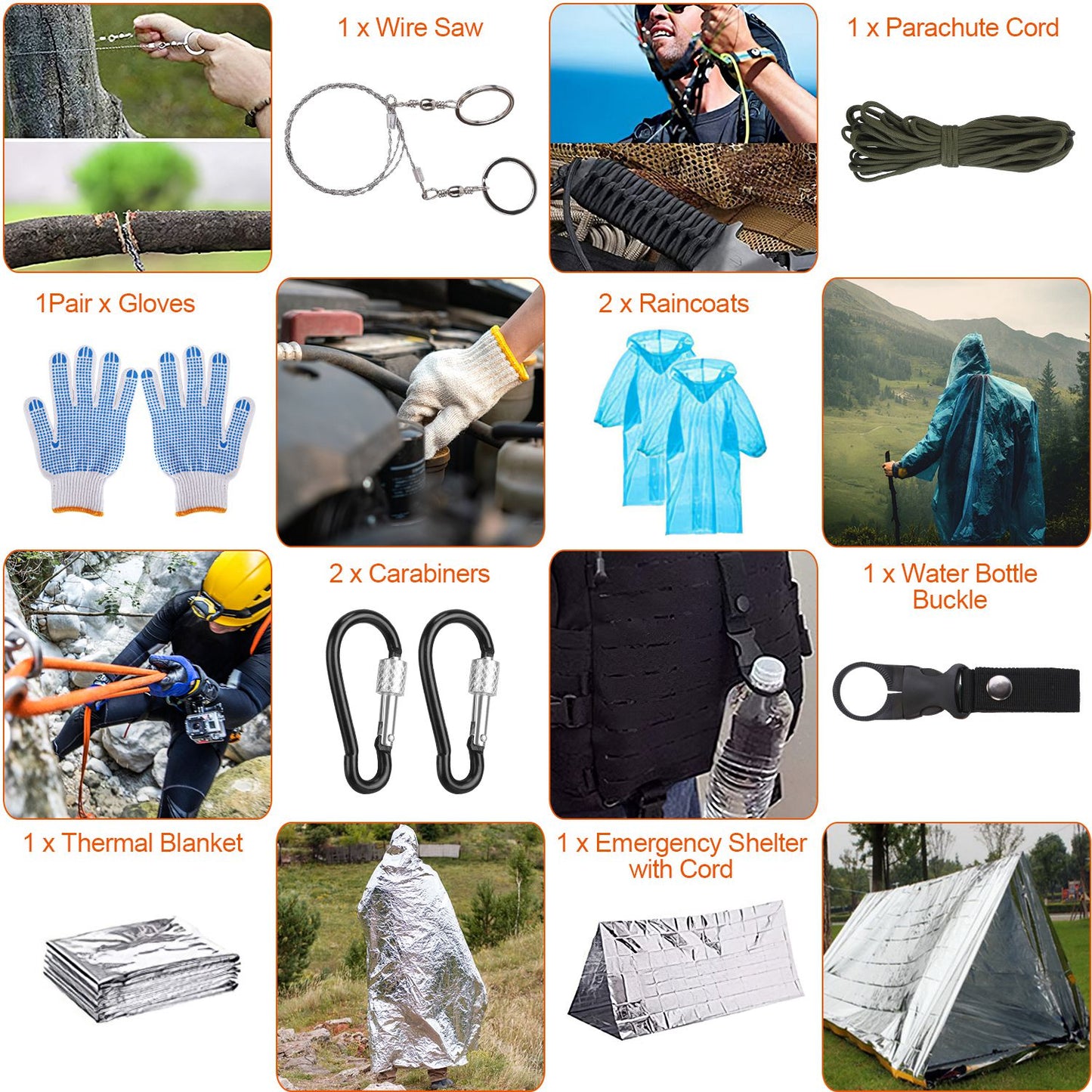 GoCamping 125Pcs Professional Emergency Survival Gear